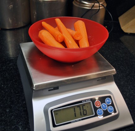Poids des carottes